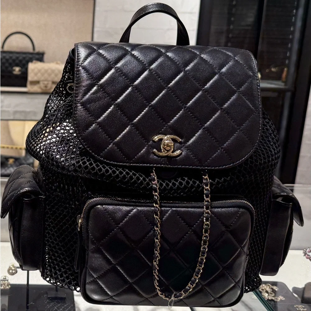 chanel black quilted leather large backpack Gabrielle Aged Calfskin Bag Date Code Chanel Calfskin Quilted Large Urban